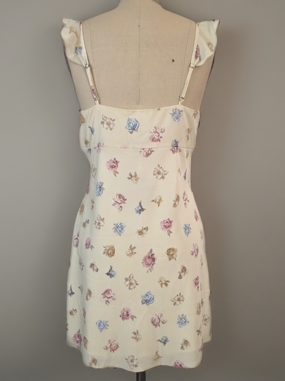 LE LIS Floral Mini Dress  Cottagecore  Coquette Style SIZE L - Picture 3 of 11